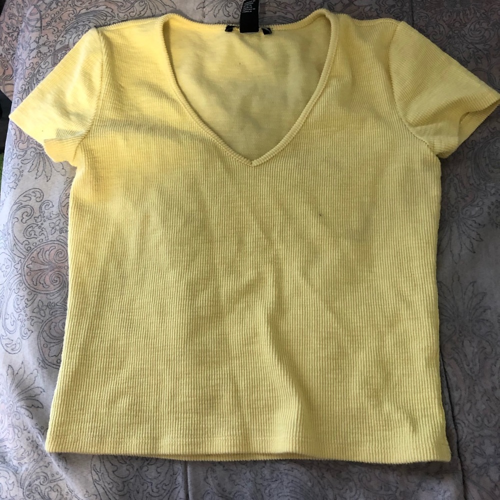 Yellow v neck